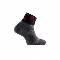 Ciorapi alergare, Lurbel Distance Three, gri inchis-fuchsia