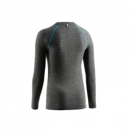 Tricou termic cu maneca lunga de femei, Lurbel Merino, gri-turcoaz