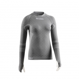 Tricou termic cu maneca lunga pentru femei, Lurbel Volcano, gri deschis