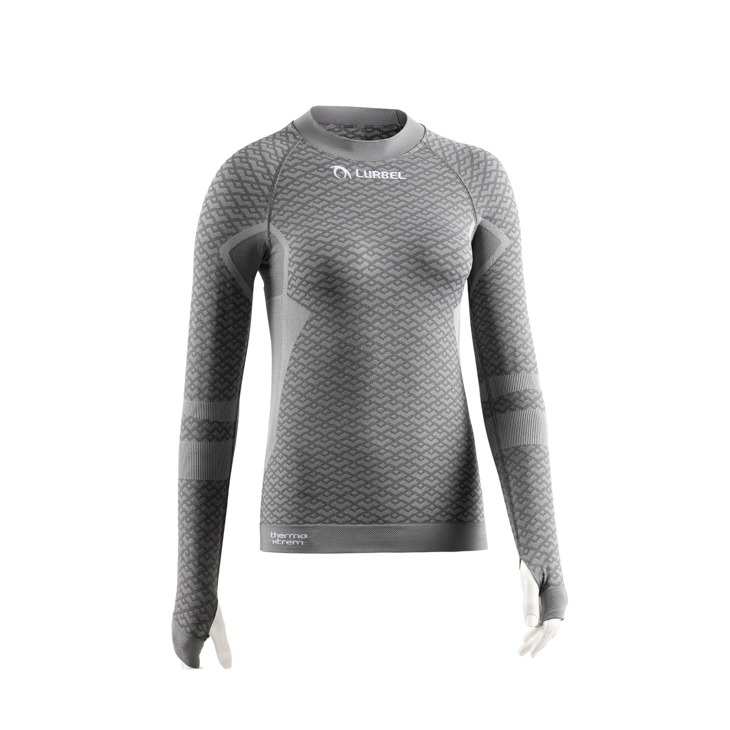 Tricou termic cu maneca lunga pentru femei, Lurbel Volcano, gri deschis