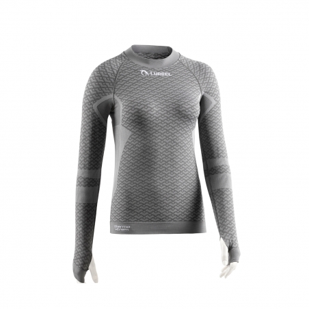 Tricou termic cu maneca lunga pentru femei, Lurbel Volcano, gri deschis