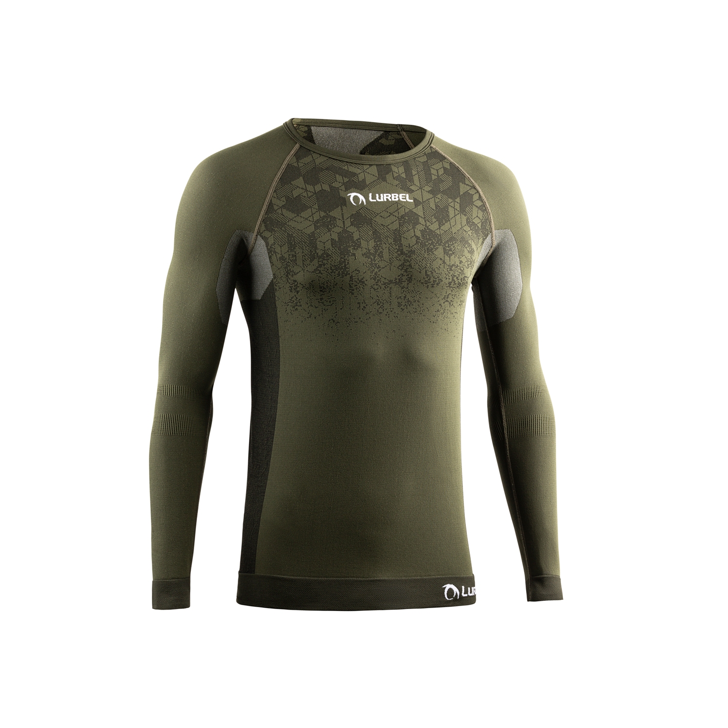Tricou termic cu maneca lunga, Lurbel Win, kaki-negru