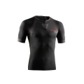 Tricou cu fermoar trail running, Lurbel Zeus Pro, gri închis-roșu