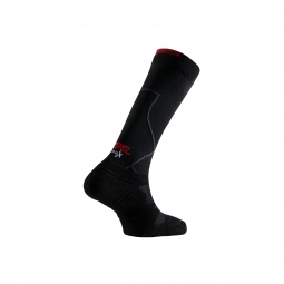 Ciorapi compresivi Trail Running, Lurbel Journey Pro, negru-roșu