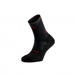 Ciorapi termici compresivi Trail Running, Lurbel Tundra Pro, negru-roșu