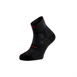 Ciorapi Trail Running, Lurbel Stone Pro Four, negru-roșu