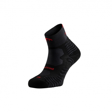 Ciorapi Trail Running, Lurbel Stone Pro Four, negru-roșu