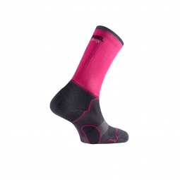 Ciorapi compresivi Trail Running, Lurbel Desafio Five, gri închis-fuchsia
