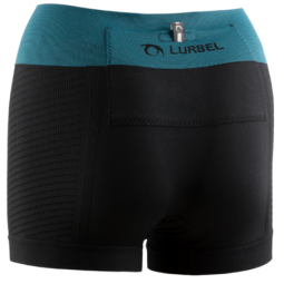 Pantaloni scurti, femei, Lurbel Venus Lite, negru-turcoaz spate