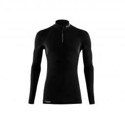 Tricou termic cu maneca lunga cu fermoar, Lurbel Alaska, negru