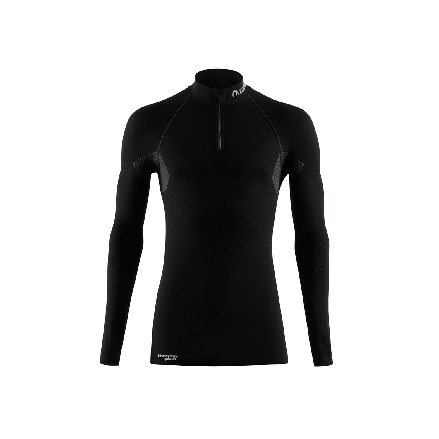 Tricou termic cu maneca lunga cu fermoar, Lurbel Alaska, negru