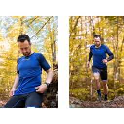 Tricou, Lurbel Spirit Flux, albastru-negru