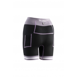 Pantaloni scurți femei, Lurbel Spirit Flux, negru-lavandă