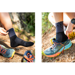 Ciorapi Trail Running, Lurbel Track Four, negru-gri închis